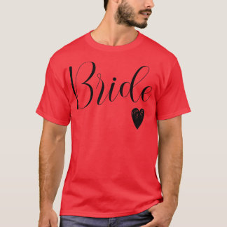 Damens Vita Brud Fästmö Bröllop Brud Bachelorette T Shirt