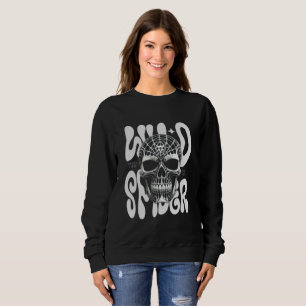 Damens "Wild Rider" Spectral Skull Hoodie T Shirt