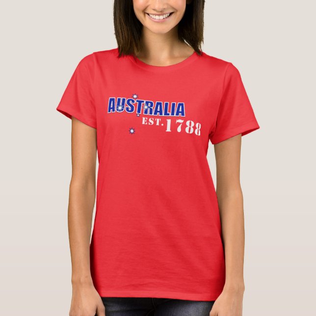 Damer Australien, Est. skjorta 1788 Tee (Framsida)