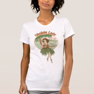Damer för Ukuleledam #1 tänder kortärmadT-tröj Tee Shirt