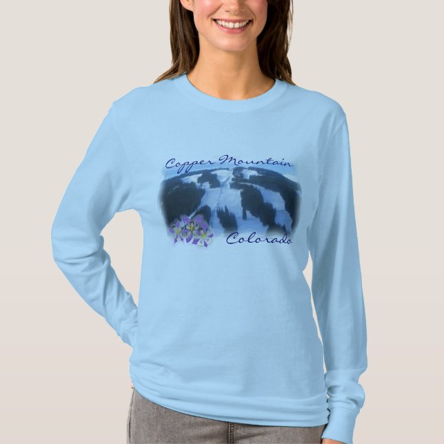 Damer förkopprar bergskjortan tee shirt (Framsida)
