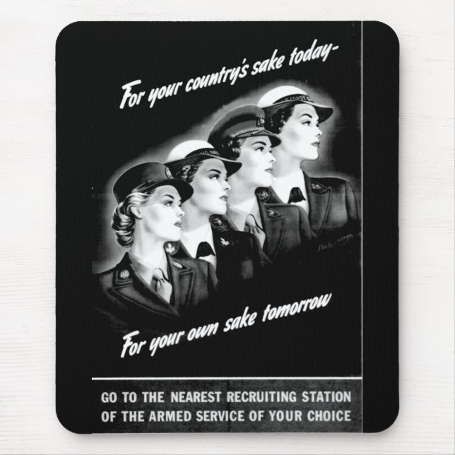 Damer går till den mest nearest rekrytera musmatta (Framsidan)