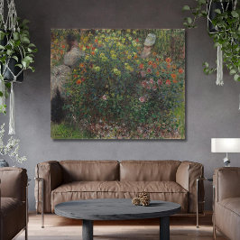 Damer i blommor Monet 1875 Canvastryck