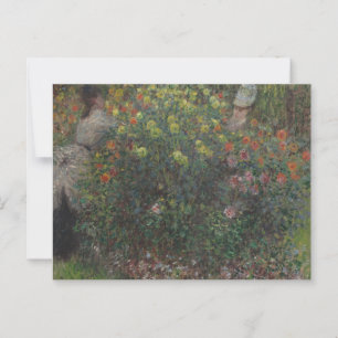 Damer i blommor Monet 1875 Vykort