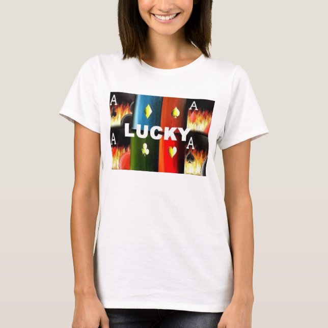 Damer - LYCKLIG POKERTANKTOP T-shirt (Framsida)