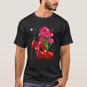 Damer med hög höjd för kvällsmatning i Party T Shirt