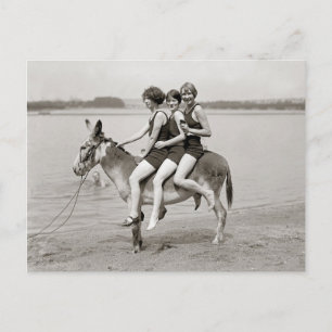 Damer på Arlington Beach, 1924 Vykort