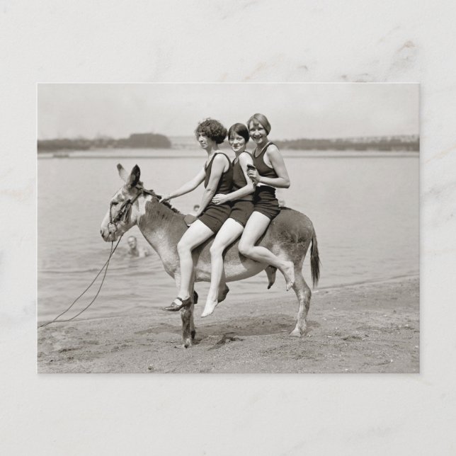 Damer på Arlington Beach, 1924 Vykort (Framsida)