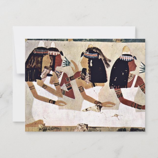 Damer på en bankett vid Maler Der Grabkammer Inbjudningar (Framsida)