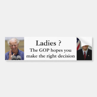 Damer? Ryan eller Biden Bildekal
