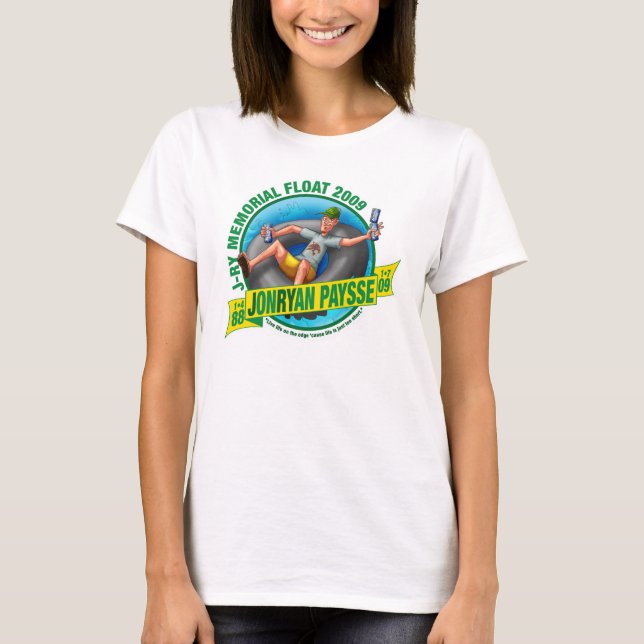 Damer Spagetti fäster tanken (vit) Tee Shirt (Framsida)