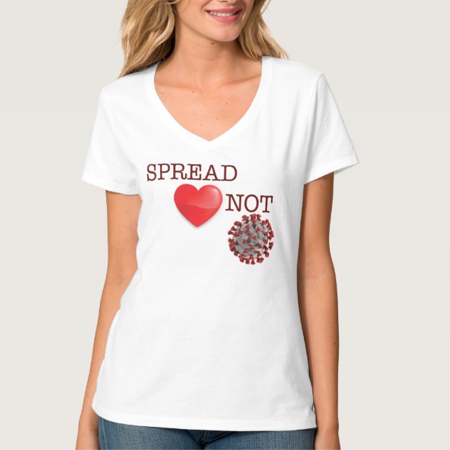 Damer Sprid <3 Inte Covid T Shirt (Framsida)