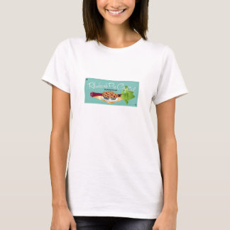 Damer T för rabarberpajhuvudstad beklär endast Tee Shirt