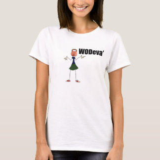 Damer WODeva som rycker på axlarna T Shirt