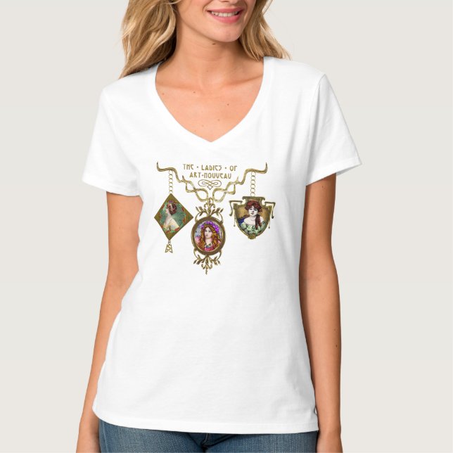 Damerna av art nouveau t-shirt (Framsida)