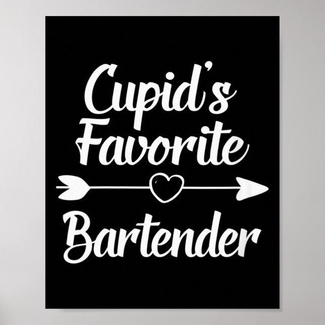 Damernas Alla hjärtans dag Cupids favorit bartende Poster (Framsidan)