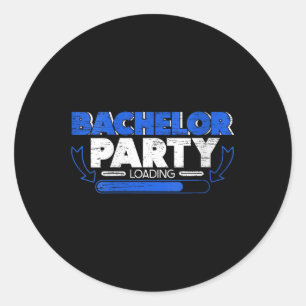 Damernas Bachelor Loading Brudgum Brud Party Rolli Runt Klistermärke
