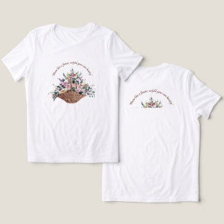 Damernas blomster-te minimalisisk t shirt