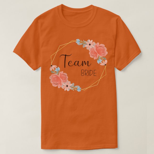 Damernas Brud Bröllopsnatt Blomsterkrans Rosa Bl T Shirt (Design framsida)