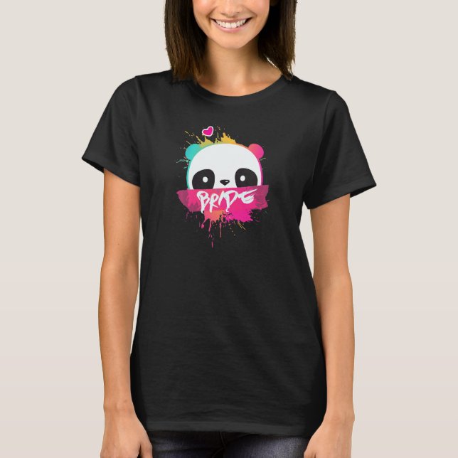 Damernas Bruden Kvinnor Möhippa Hen Natt Par T Shirt (Framsida)