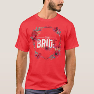 Damernas Brudlag JGA blommor bröllop möhippa T Shirt