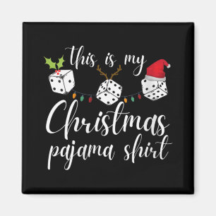 Damernas Bunco Jul Pyjamas Tärningsspel Natt Magnet