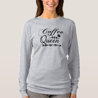 Damernas Coffee Queen Långärmad T-Shirt