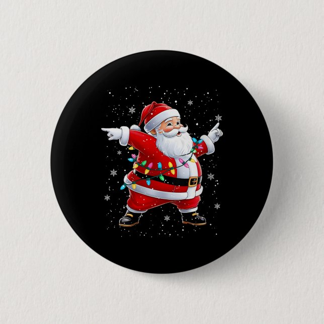 Damernas Dabbing Tomte Jul Dansande Flickor Pojkar Knapp (Framsida)