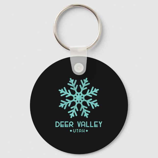 Damernas Deer Valley Utah Skidåkning  Nyckelring (Framsida)