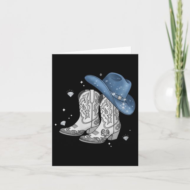 Damernas Denim & Diamonds Svart T-shirt Western Co Kort (Framsida)