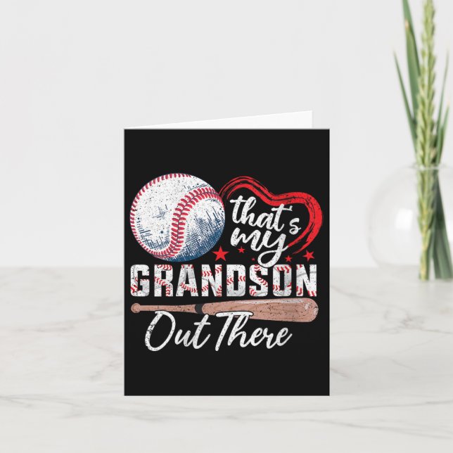 Damernas Det är min sonson där ute Baseball Farmor Kort (Framsida)