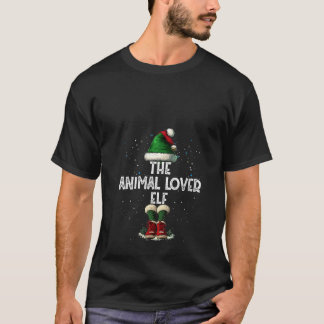 Damernas Djurälskande Elf Matchande Familj Jul T Shirt