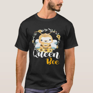 Damernas drottningbikrona söta honungsbiarbetsbin t shirt