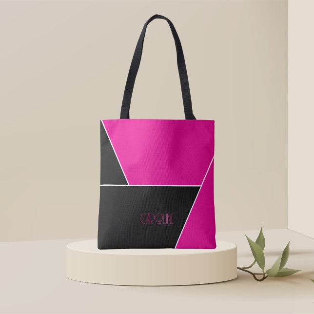 Damernas Elegant Enkel Mönster Svart Söt Toteväska Tygkasse (Skapare uppladdad)
