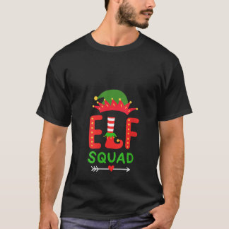 Damernas Elf Squad julmatchande V-ringning T Shirt
