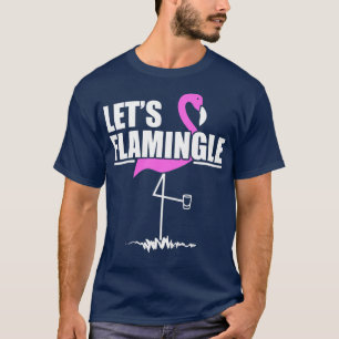 Damernas Flamingle-fest Brud eller Senterfest T Shirt