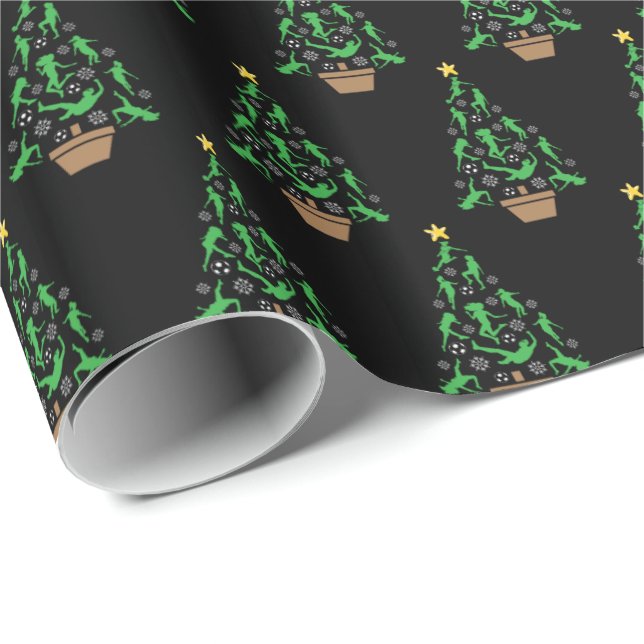 Damernas flickfotboll julgran presentpapper (Rullad Hörn)