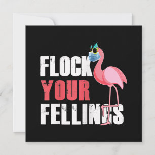 Damernas flocka dina känslor rolig flamingo inbjudningar