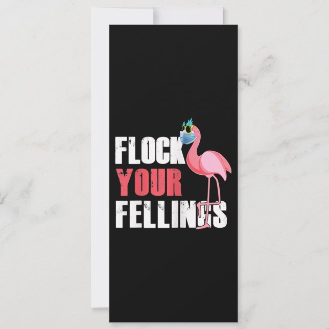 Damernas flocka dina känslor rolig flamingo inbjudningar (Framsida)