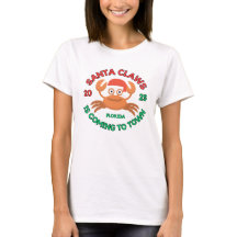 Damernas Florida jul Santa Claws T-shirt