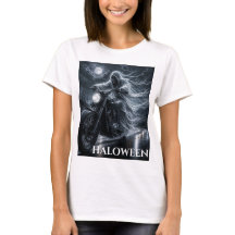 Damernas Ghost Rider Motorcykel T-Shirt
