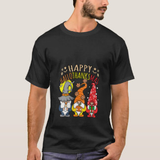 Damernas glada Hallothanksmas Halloween Tomtar Tac T Shirt
