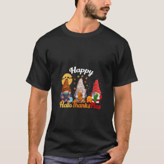 Damernas glada Hallothanksmas Tomtar Halloween Tac T Shirt