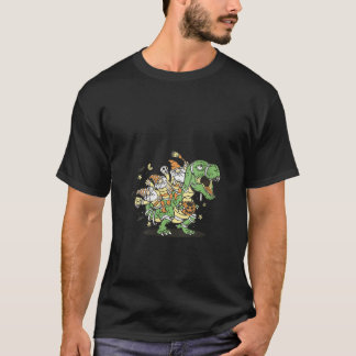 Damernas Gnome På Tyrannosaurus Rex Dinosaur Hallo T Shirt