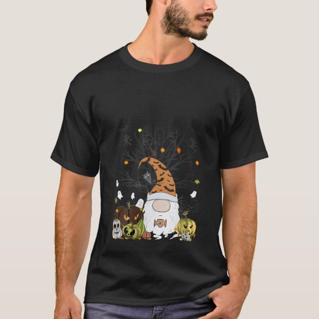 Damernas Gnome Pumpkin Monsters T-shirt Fladdermös (Framsida)