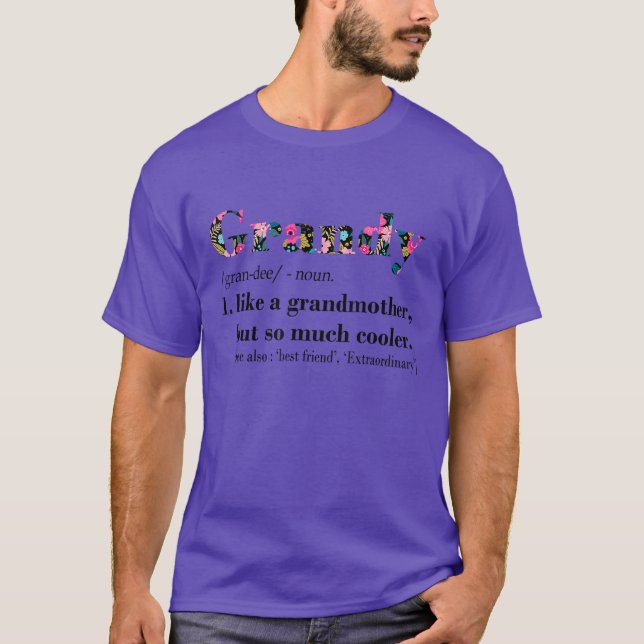 Damernas Grandy som farmor men så mycket coolare T Shirt (Framsida)