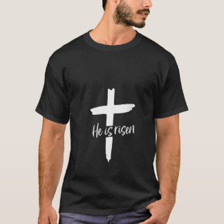 Damernas Han är Uppstånden Kristna Jesus Påskdag V T Shirt