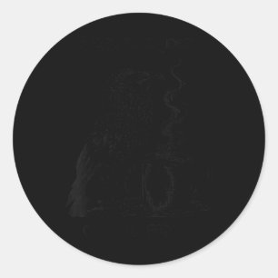 Damernas Hello Darkness Old Friend Raven Black Runt Klistermärke