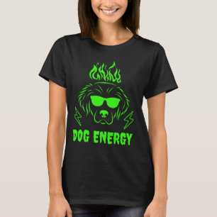 Damernas hundenergisk grafik-T-shirt - Trendig neo T Shirt