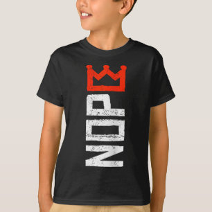 Damernas Inga Kings-protestskylt Vertikal Nope V-r T Shirt